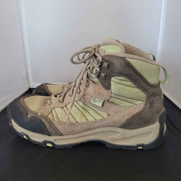 Danner Boots Sobo Mid 6" Taupe Green Leather Women's 8.5 Work Hiking Outdoor - Picture 5 of 9